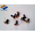 rainbow Gr5 titanium flat head screw M5